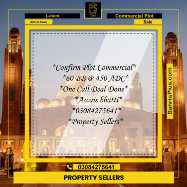 5 Marla Commercial Plot for Sale in Bahria Town, Lahore - (BP-281207)