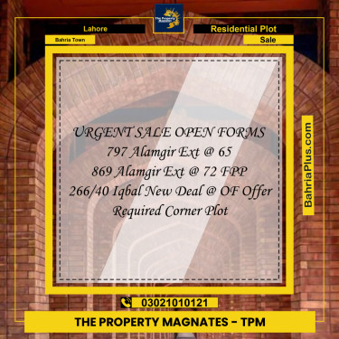 Residential Plot for Sale in Bahria Town, Lahore - (BP-281268)