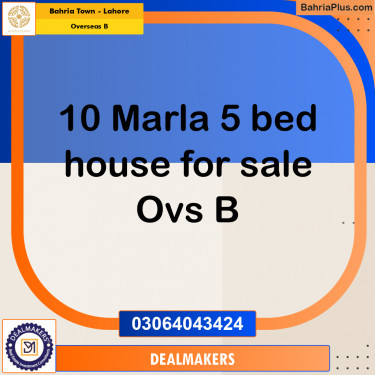 10 Marla Residential Plot for Sale in Overseas B -  Bahria Town, Lahore - (BP-281554)
