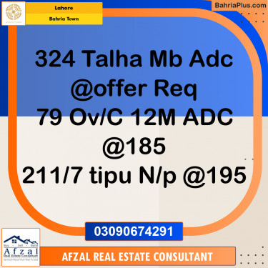 Residential Plot for Sale in Bahria Town, Lahore - (BP-281746)