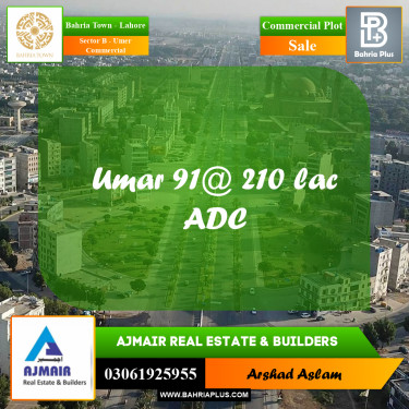 4 Marla Commercial Plot for Sale in Sector B - Umer Commercial -  Bahria Town, Lahore - (BP-281856)