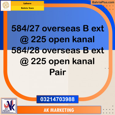 Residential Plot for Sale in Bahria Town, Lahore - (BP-281923)