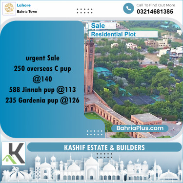 Residential Plot for Sale in Bahria Town, Lahore - (BP-281952)