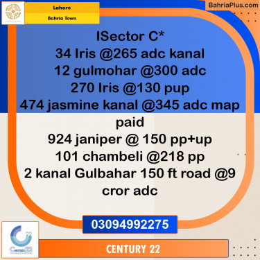 10 Marla Residential Plot for Sale in Bahria Town, Lahore - (BP-281957)