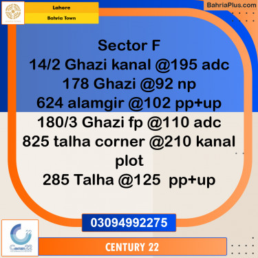 10 Marla Residential Plot for Sale in Bahria Town, Lahore - (BP-281962)