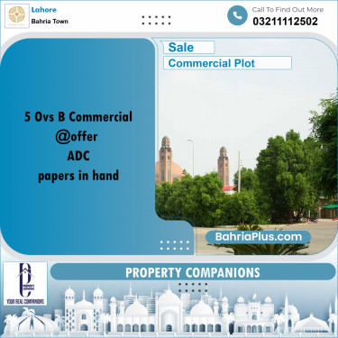 Commercial Plot for Sale in Bahria Town, Lahore - (BP-282099)