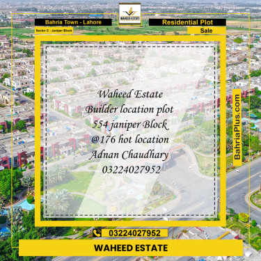 10 Marla Residential Plot for Sale in Sector C - Janiper Block -  Bahria Town, Lahore - (BP-282266)