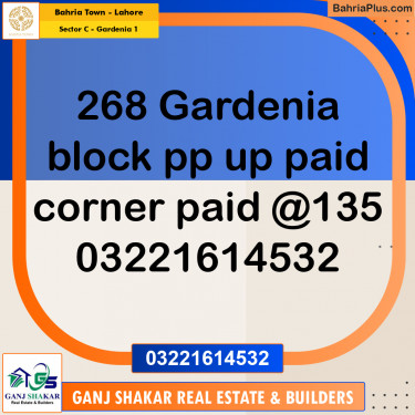 6 Marla Residential Plot for Sale in Sector C - Gardenia 1 -  Bahria Town, Lahore - (BP-282306)