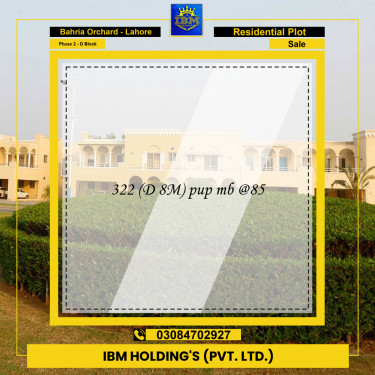 5 Marla Residential Plot for Sale in Phase 2 - D Block -  Bahria Orchard, Lahore - (BP-282318)