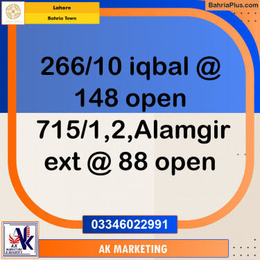 10 Marla Residential Plot for Sale in Bahria Town, Lahore - (BP-282322)