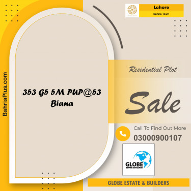Residential Plot for Sale in Bahria Town, Lahore - (BP-282324)