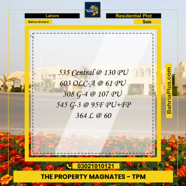 Residential Plot for Sale in Bahria Orchard, Lahore - (BP-282358)
