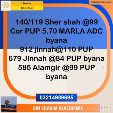 Residential Plot for Sale in Bahria Town, Lahore - (BP-282493)