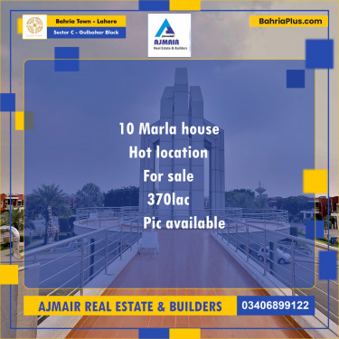 11 Marla Residential House for Sale in Sector C - Gulbahar Block -  Bahria Town, Lahore - (BP-282653)