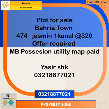 Residential Plot for Sale in Bahria Town, Lahore - (BP-282667)