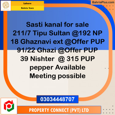 Residential Plot for Sale in Bahria Town, Lahore - (BP-282682)