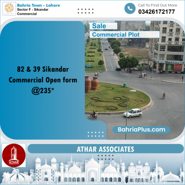 5 Marla Commercial Plot for Sale in Sector F - Sikandar Commercial -  Bahria Town, Lahore - (BP-282731)