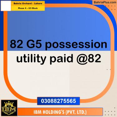 10 Marla Residential Plot for Sale in Phase 4 - G5 Block -  Bahria Orchard, Lahore - (BP-282756)