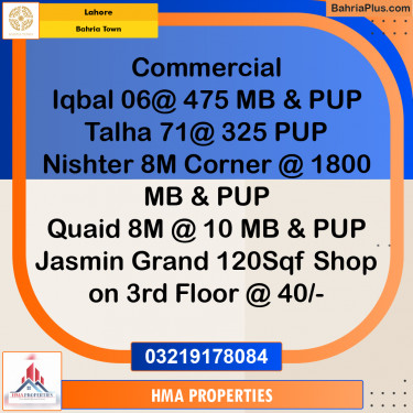 Residential Plot for Sale in Bahria Town, Lahore - (BP-282764)