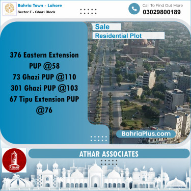 10 Marla Residential Plot for Sale in Sector F - Ghazi Block -  Bahria Town, Lahore - (BP-282821)