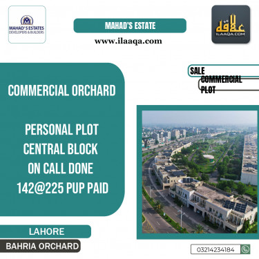 5 Marla Commercial Plot for Sale in Bahria Orchard, Lahore - (BP-282829)