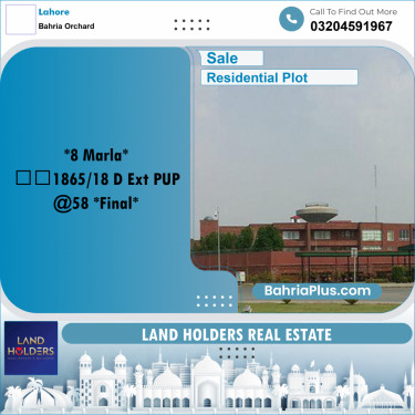 Residential Plot for Sale in Bahria Orchard, Lahore - (BP-282862)