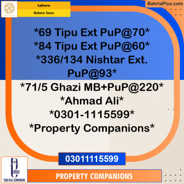 Residential Plot for Sale in Bahria Town, Lahore - (BP-282933)