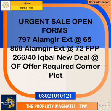 Residential Plot for Sale in Bahria Town, Lahore - (BP-282969)