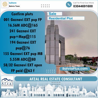 Residential Plot for Sale in Bahria Town, Lahore - (BP-282981)