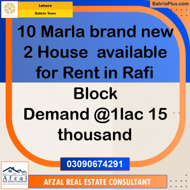 Residential House for Rent in Bahria Town, Lahore - (BP-282997)