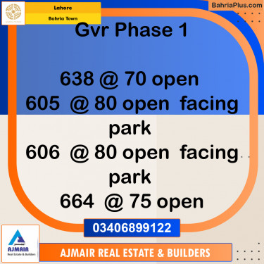 5 Marla Residential Plot for Sale in Bahria Town, Lahore - (BP-283067)