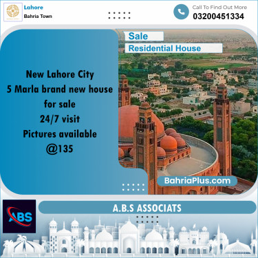 5 Marla Residential House for Sale in Bahria Town, Lahore - (BP-283150)