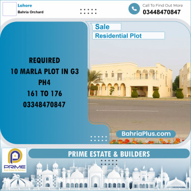 10 Marla Residential Plot for Sale in Bahria Orchard, Lahore - (BP-283153)