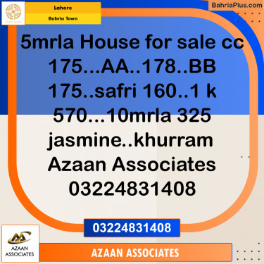 Residential House for Sale in Bahria Town, Lahore - (BP-283329)