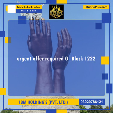 5 Marla Residential Plot for Sale in Phase 2 - G Block -  Bahria Orchard, Lahore - (BP-283375)