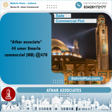 8 Marla Commercial Plot for Sale in Sector B - Umer Commercial -  Bahria Town, Lahore - (BP-283425)
