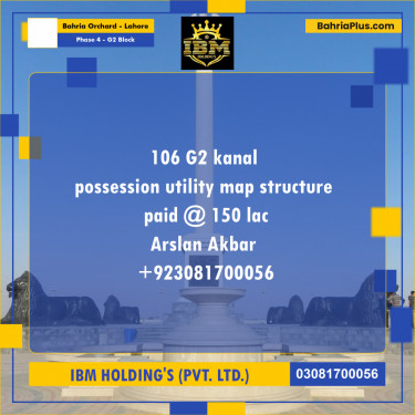 1 Kanal Residential Plot for Sale in Phase 4 - G2 Block -  Bahria Orchard, Lahore - (BP-283442)