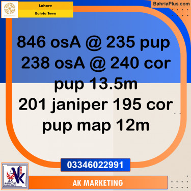 10 Marla Residential Plot for Sale in Bahria Town, Lahore - (BP-283474)