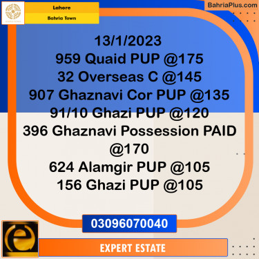 10 Marla Residential Plot for Sale in Bahria Town, Lahore - (BP-283477)