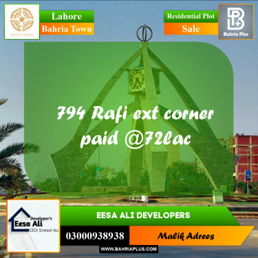 Residential Plot for Sale in Bahria Town, Lahore - (BP-283502)