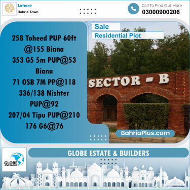 Residential Plot for Sale in Bahria Town, Lahore - (BP-283636)