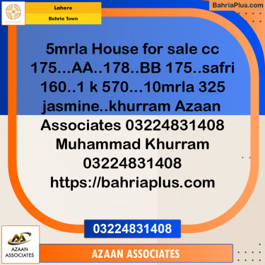 Residential House for Sale in Bahria Town, Lahore - (BP-283720)