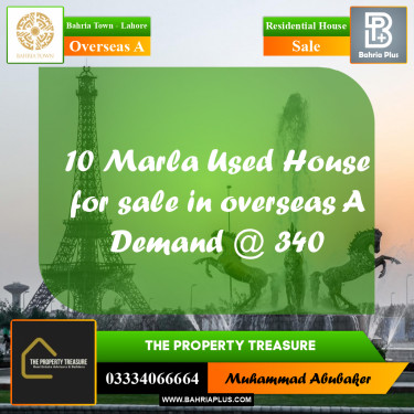 10 Marla Residential House for Sale in Overseas A -  Bahria Town, Lahore - (BP-283753)