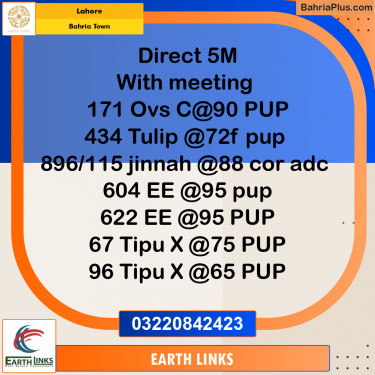 Residential Plot for Sale in Bahria Town, Lahore - (BP-283768)