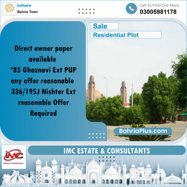 Residential Plot for Sale in Bahria Town, Lahore - (BP-283910)