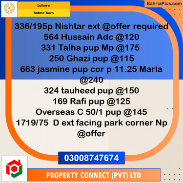 Residential Plot for Sale in Bahria Town, Lahore - (BP-283927)