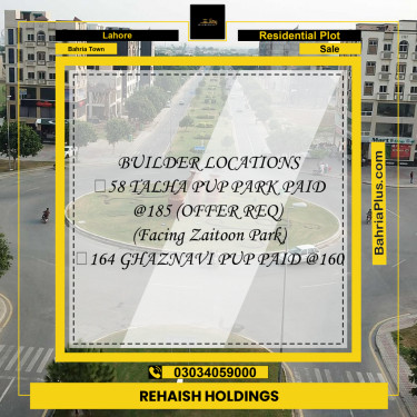 Residential Plot for Sale in Bahria Town, Lahore - (BP-283977)