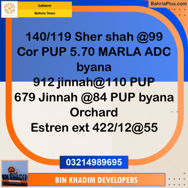 Residential Plot for Sale in Bahria Town, Lahore - (BP-284104)