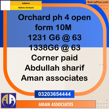 Residential Plot for Sale in Bahria Orchard, Lahore - (BP-284114)