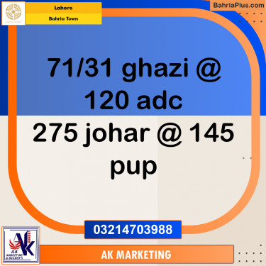 Residential Plot for Sale in Bahria Town, Lahore - (BP-284116)